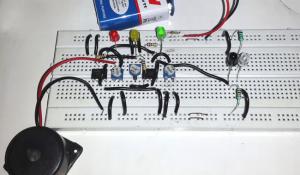 Reverse Car Parking Circuit using IC LM358