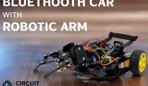 Bluetooth-Controlled Robotic Arm Car using Arduino Uno