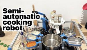 Semi-Automatic Cooking Robot