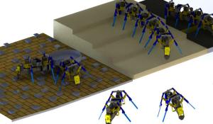 Four-Legged Swarm Robots Built Using 3D Printer